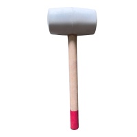 Киянка резиновая с деревянной рукояткой 1200 гр, белая,  "Maximum" MX 15562