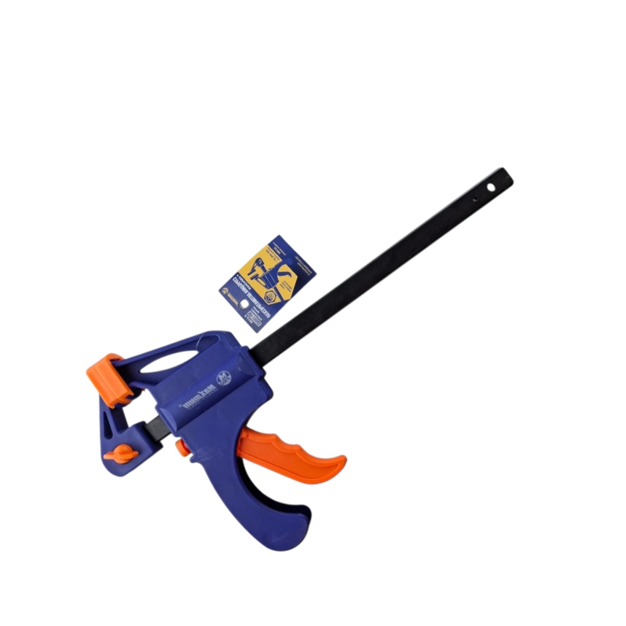 Струбцина автоматическая 200×60 мм, 8",F-образная, с фиксатором и кнопкой сброса,"MAXIMUM"MX 06041