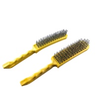 щетка металлическая ручная, шестирядная, пластиковая ручка оптом